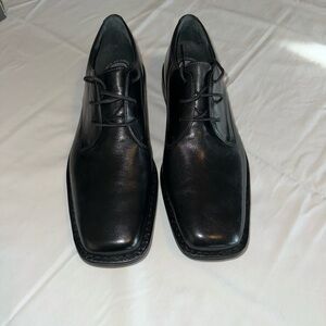 NEW Rockport Men's 10.5 Black Leather Apron Toe Oxford
